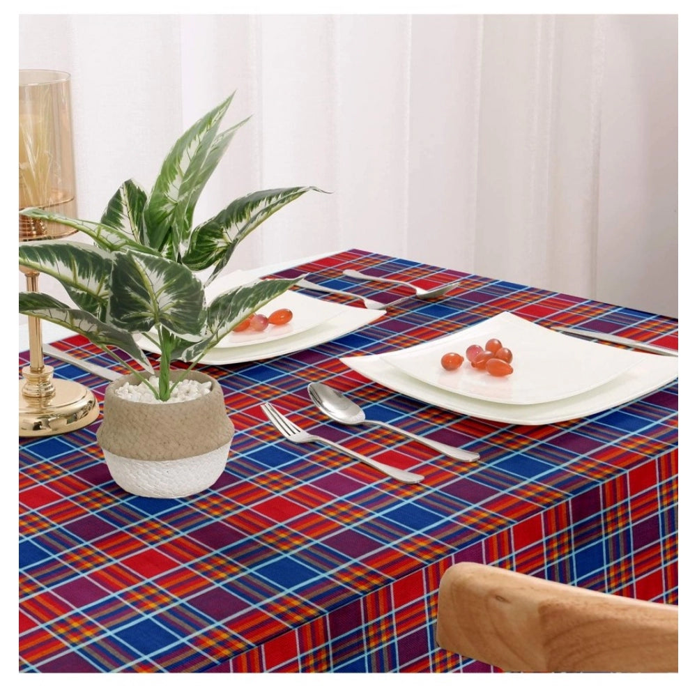 Clasymist Checked Cotton Checks Table Cloth (Multicolor)