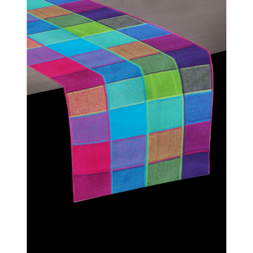 Clasymist Checked Cotton Table Runners (Multicolor)