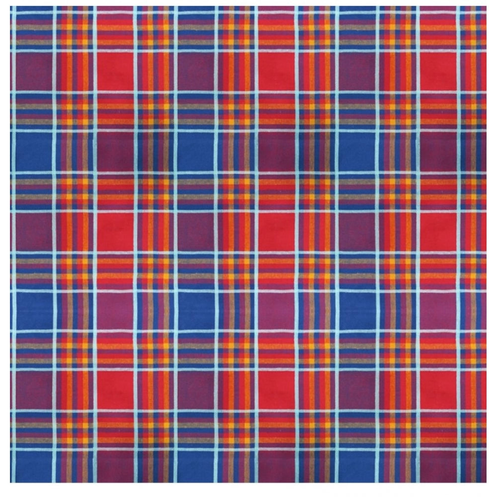 Clasymist Checked Cotton Checks Table Cloth (Multicolor)