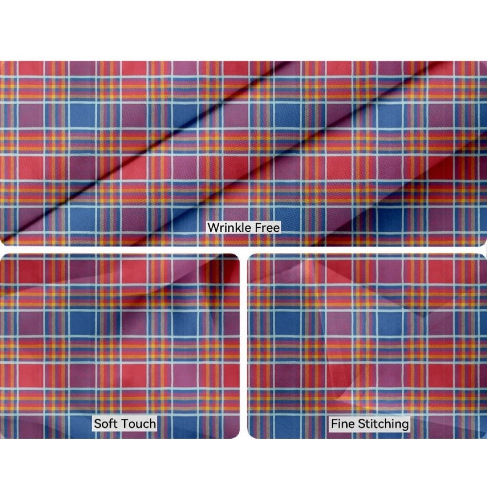 Clasymist Checked Cotton Checks Table Cloth (Multicolor)