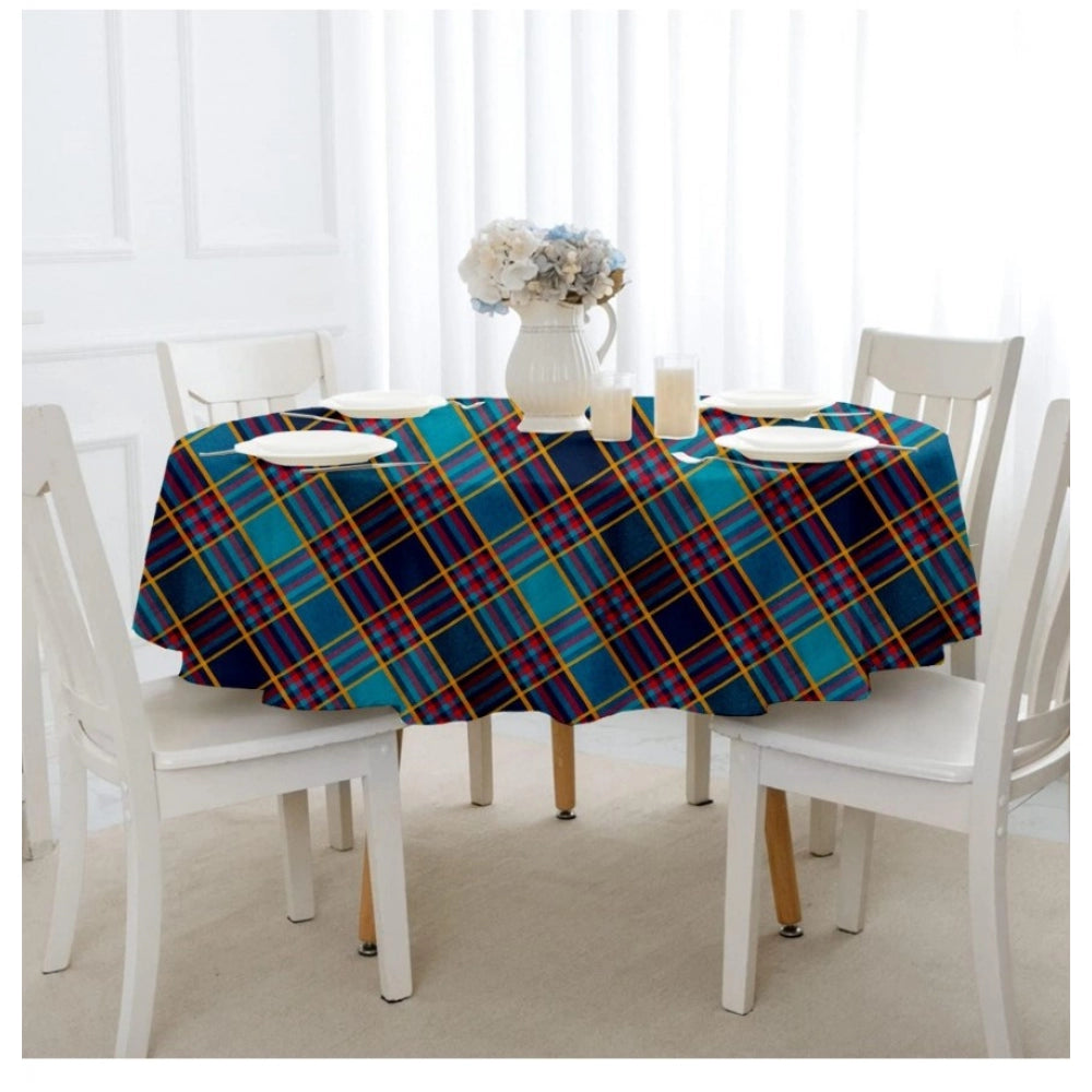 Clasymist Checked Cotton Checks Table Cloth (Multicolor)