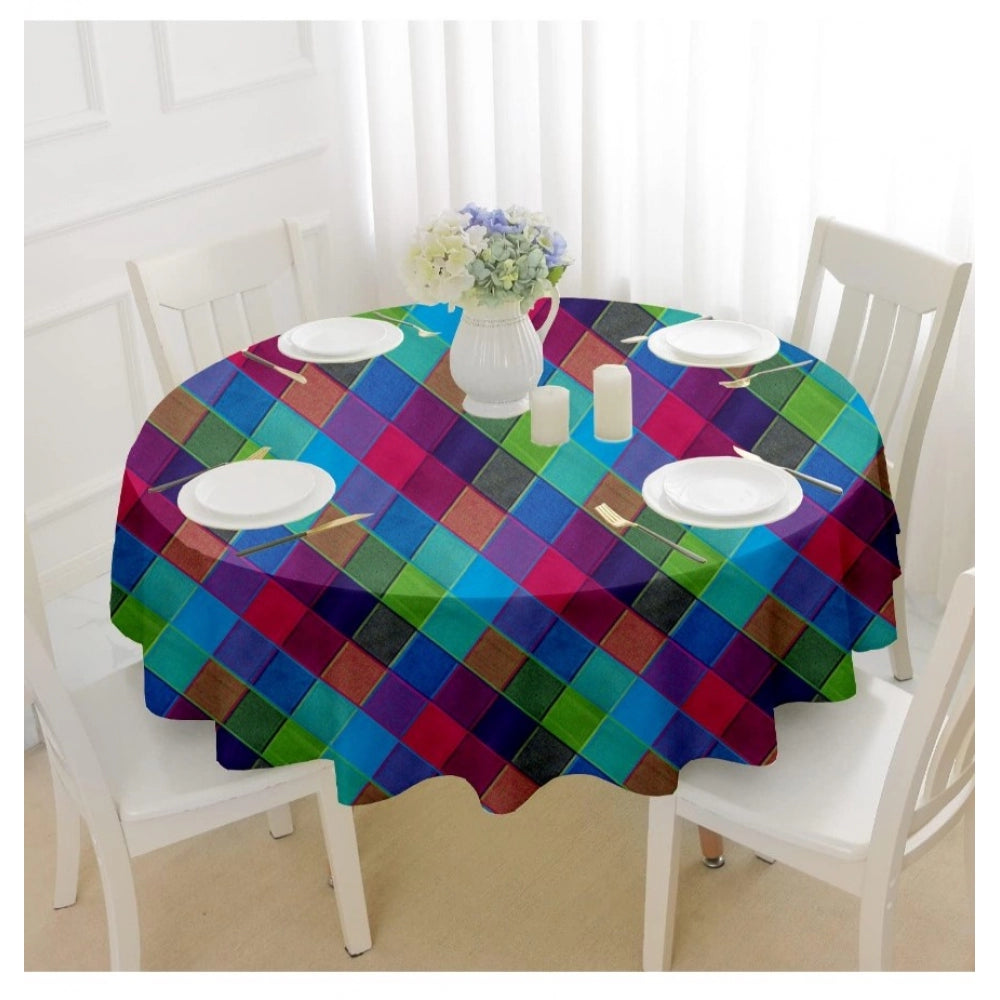 Clasymist Checked Cotton Checks Table Cloth (Multicolor)