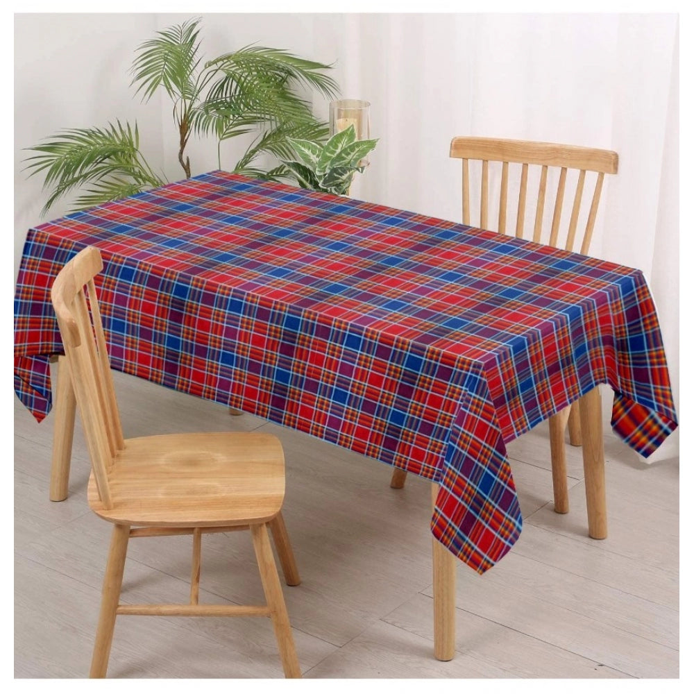 Clasymist Checked Cotton Checks Table Cloth (Multicolor)