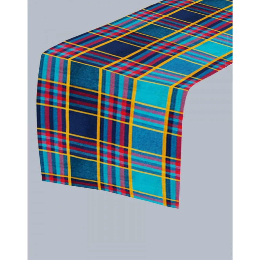 Clasymist Checked Cotton Table Runners (Multicolor)