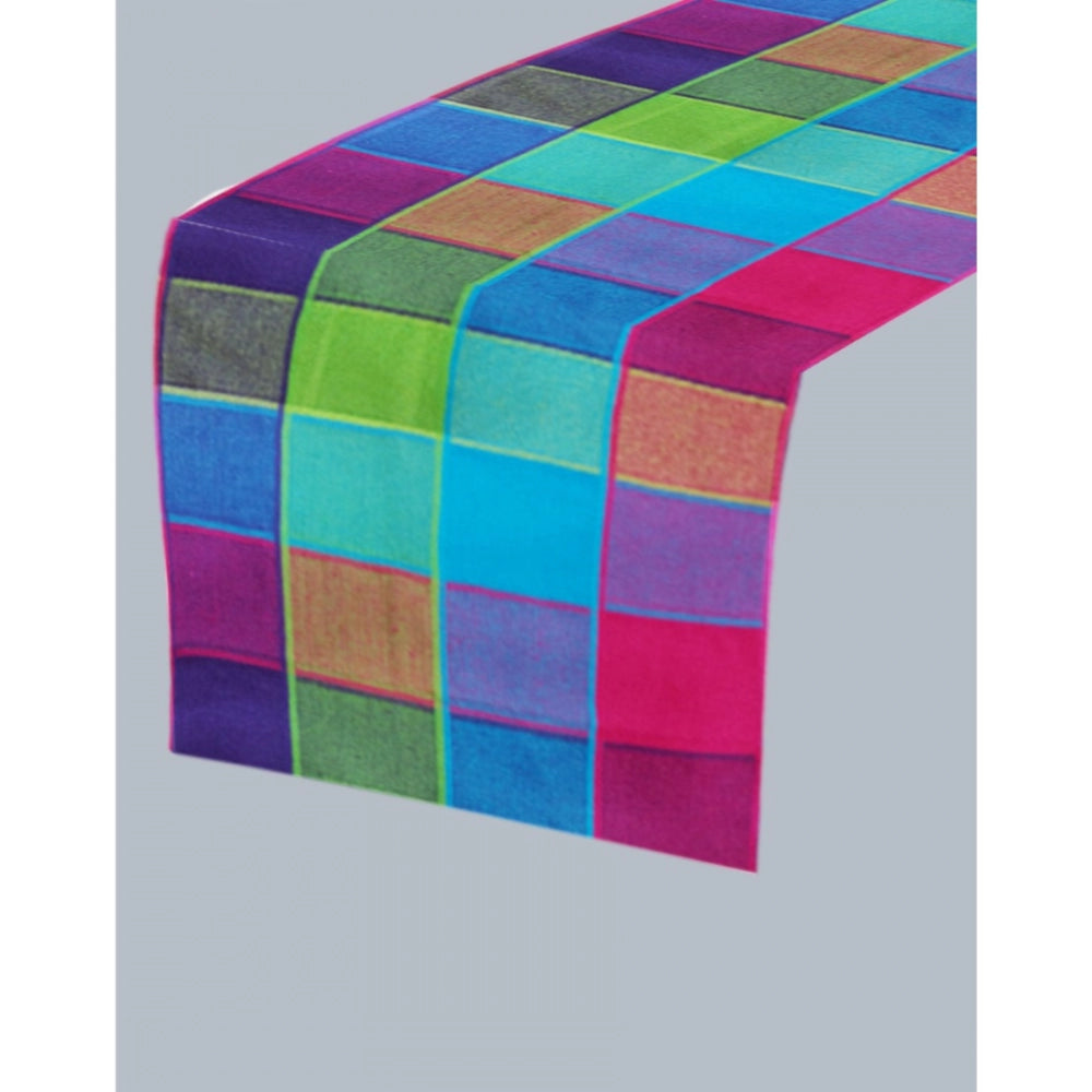 Clasymist Checked Cotton Table Runners (Multicolor)