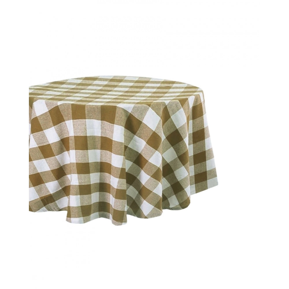 Clasymist Checked Cotton Checks Table Cloth (Beige)