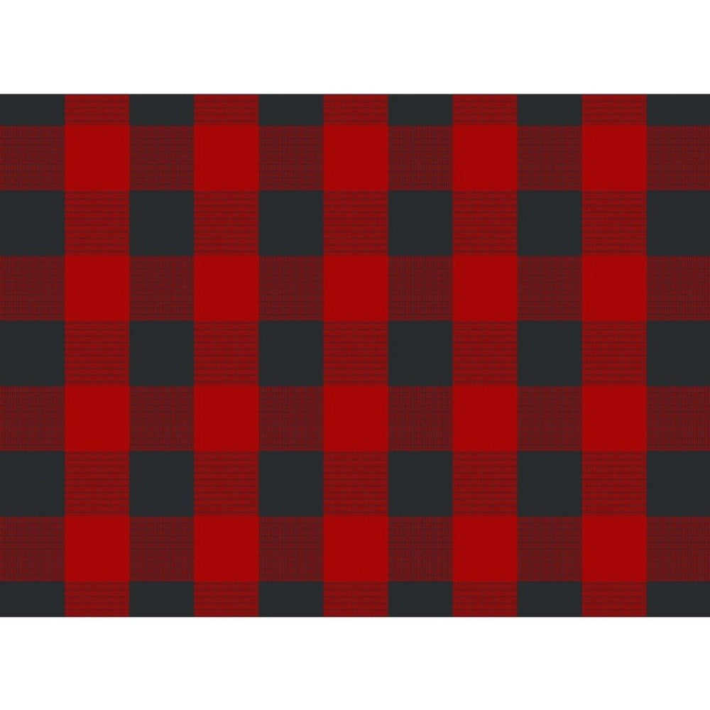 Clasymist Checked Cotton Place Mats Sets (Red &amp; Black)