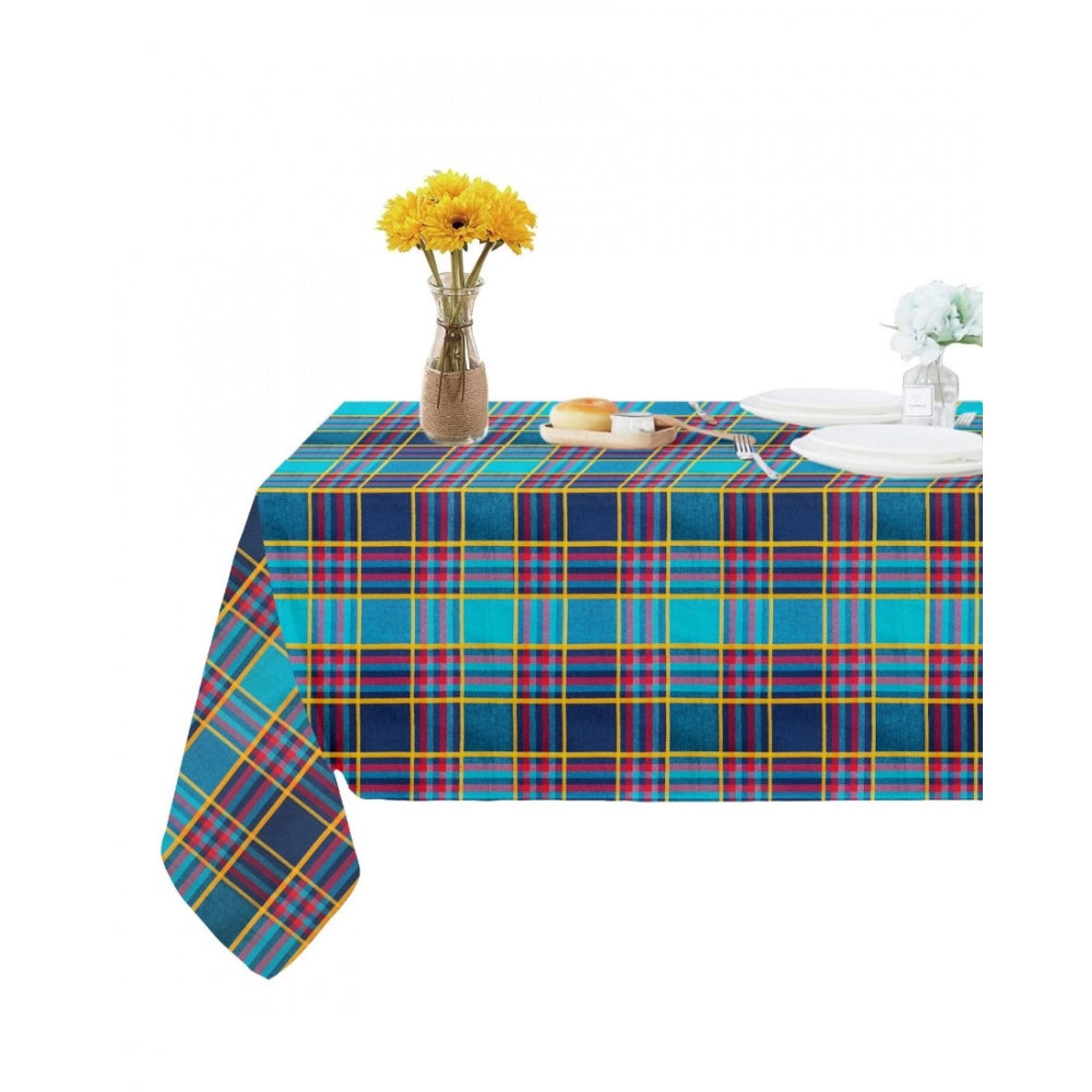 Clasymist Checked Cotton Checks Table Cloth (Multicolor)