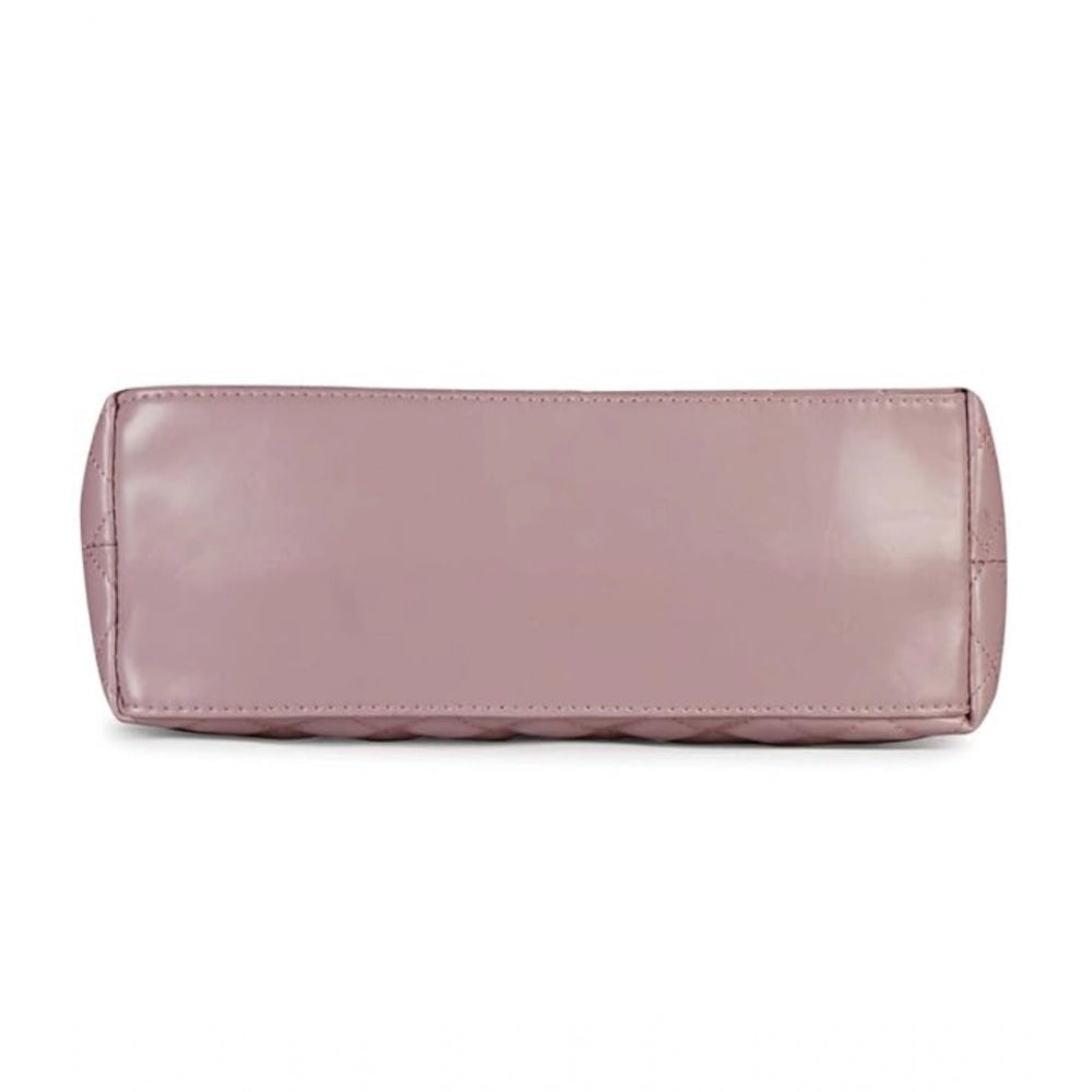 Clasymist Women's Polyurethane Textured  Shoulder Bag (Blush Pink)