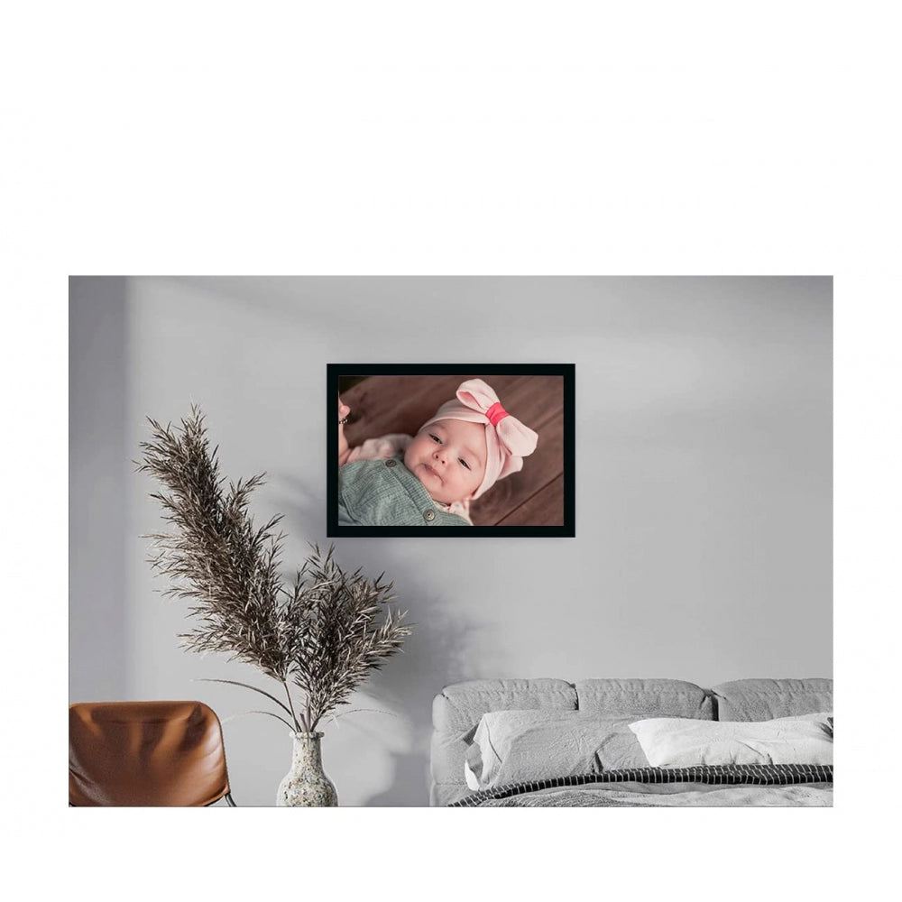 Clasymist Baby Photo Painting with Synthetic Photo Frame (Multicolor)