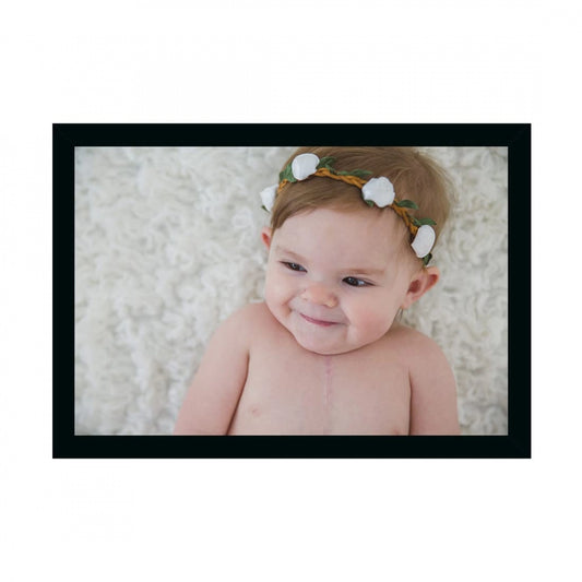 Clasymist Baby Photo Painting with Synthetic Photo Frame (Multicolor)