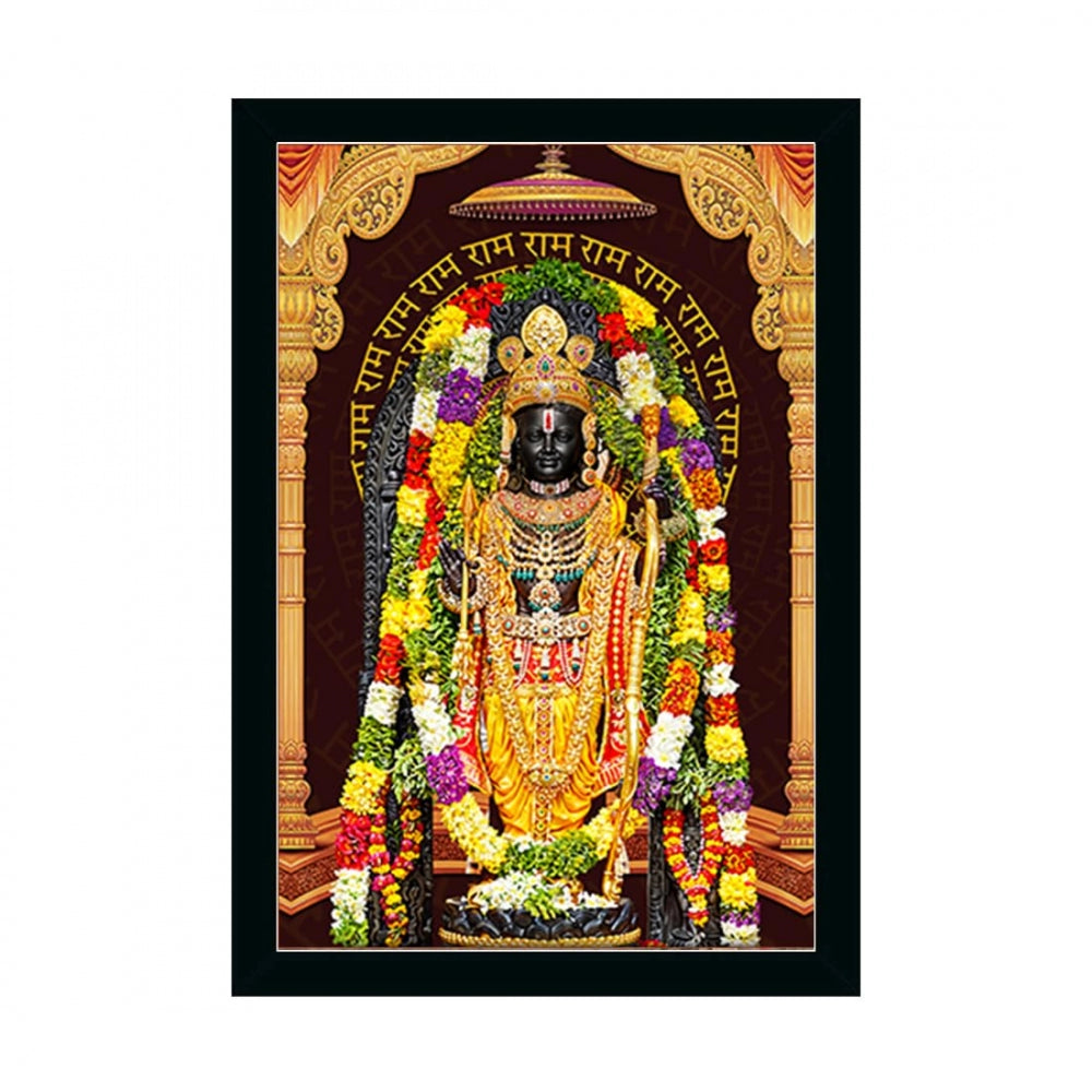 Clasymist Ayodhya ram lalla Painting with Synthetic Photo Frame (Multicolor)