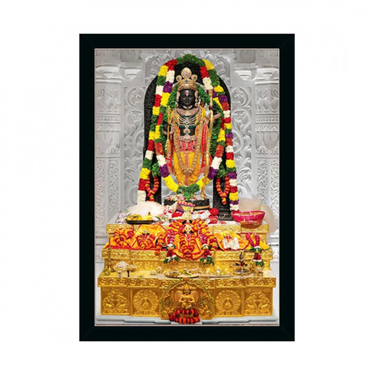 Clasymist Ayodhya ram lalla Painting with Synthetic Photo Frame (Multicolor)