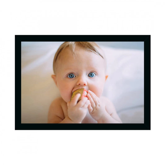 Clasymist Baby Photo Painting with Synthetic Photo Frame (Multicolor)