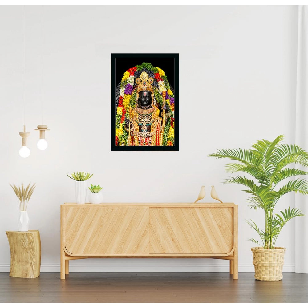 Clasymist Ayodhya ram lalla Painting with Synthetic Photo Frame (Multicolor)