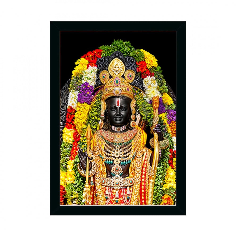 Clasymist Ayodhya ram lalla Painting with Synthetic Photo Frame (Multicolor)