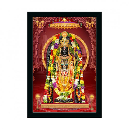 Clasymist Ayodhya ram lalla Painting with Synthetic Photo Frame (Multicolor)