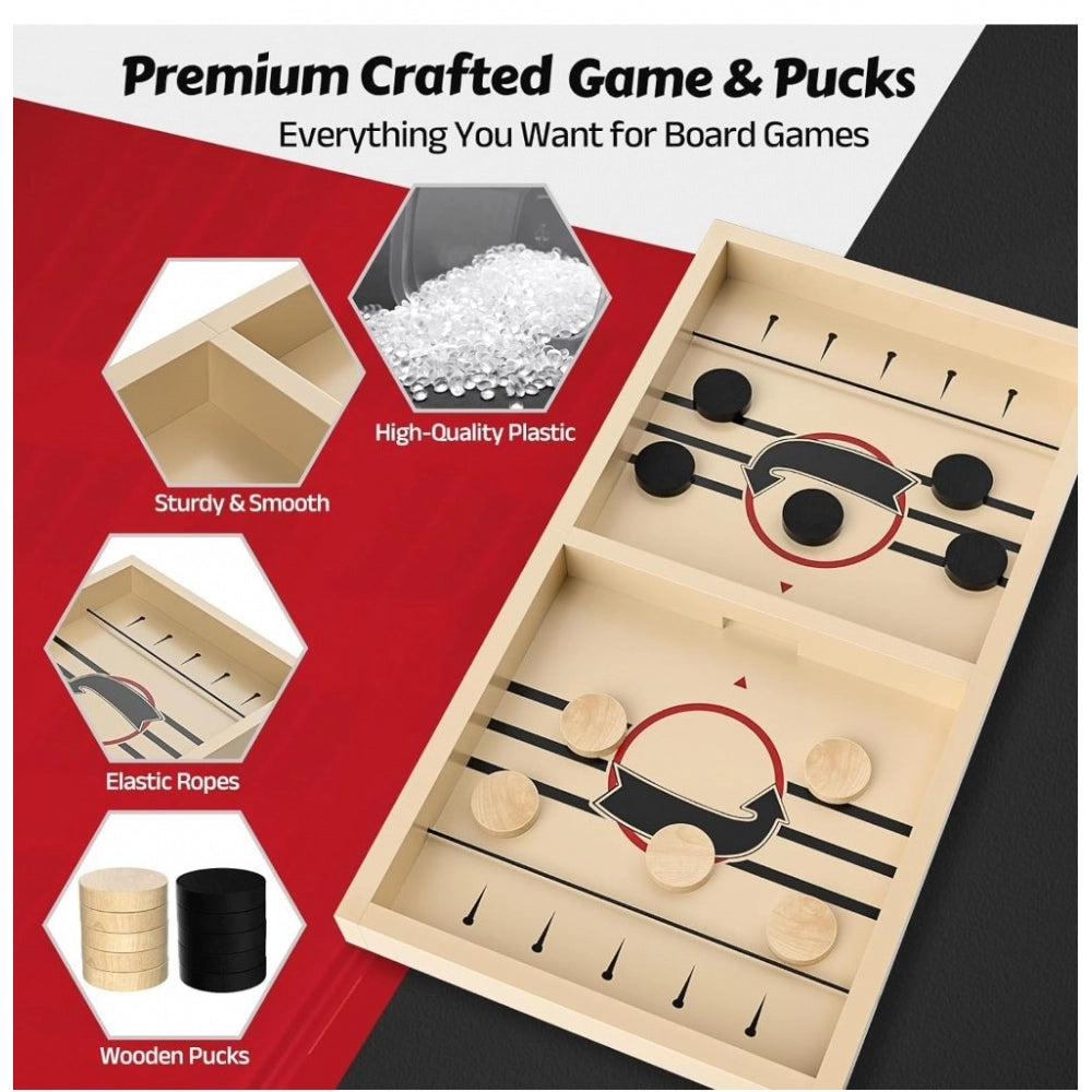 Clasymist Wood Hockey Table Board Games (Wood Color)