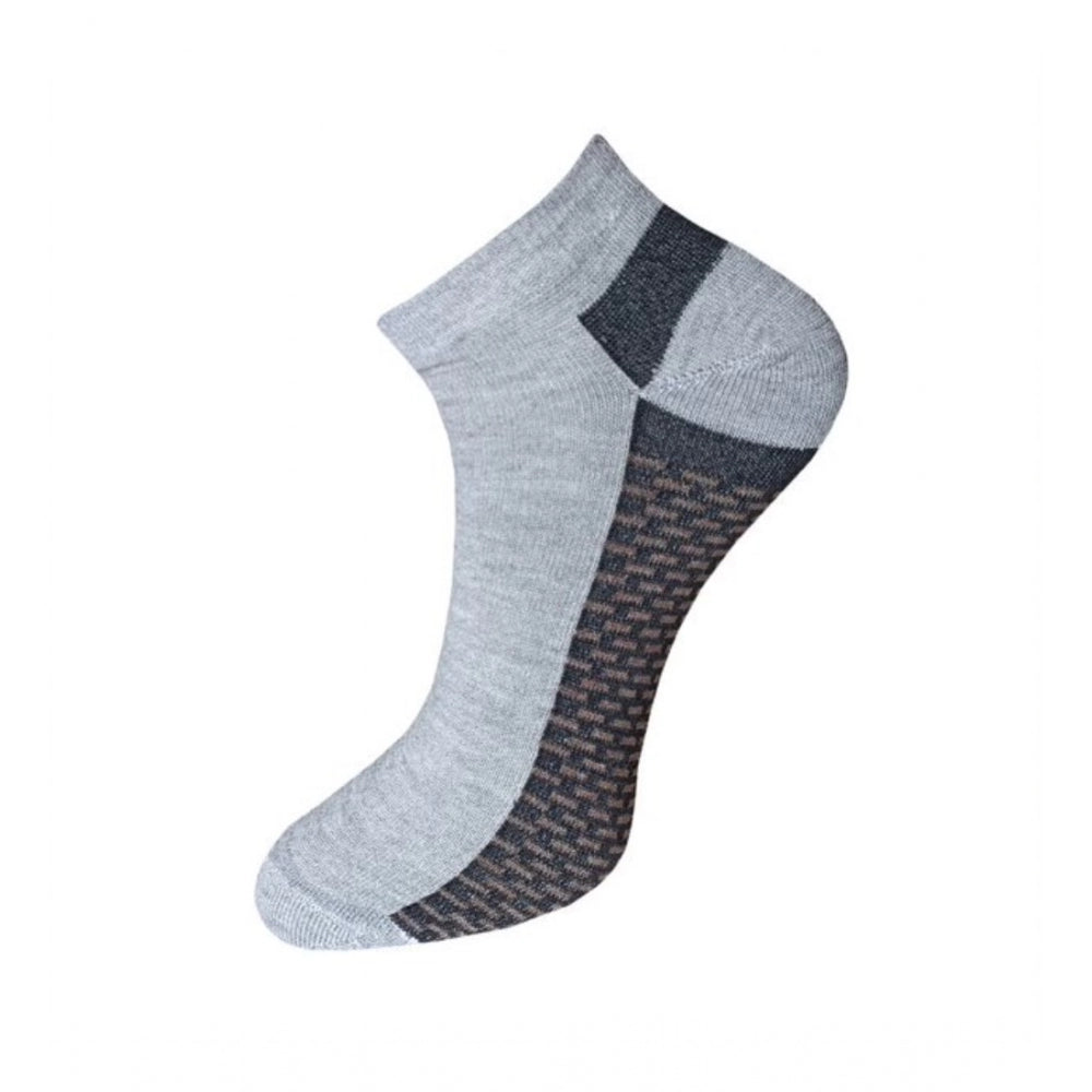 Clasymist 3_Pair Set Unisex Casual Cotton Solid Ankle Length Socks (Multicolor)