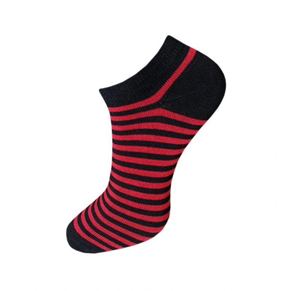 Clasymist 3_Pair Set Unisex Casual Cotton Striped Ankle Length Socks (Multicolor)