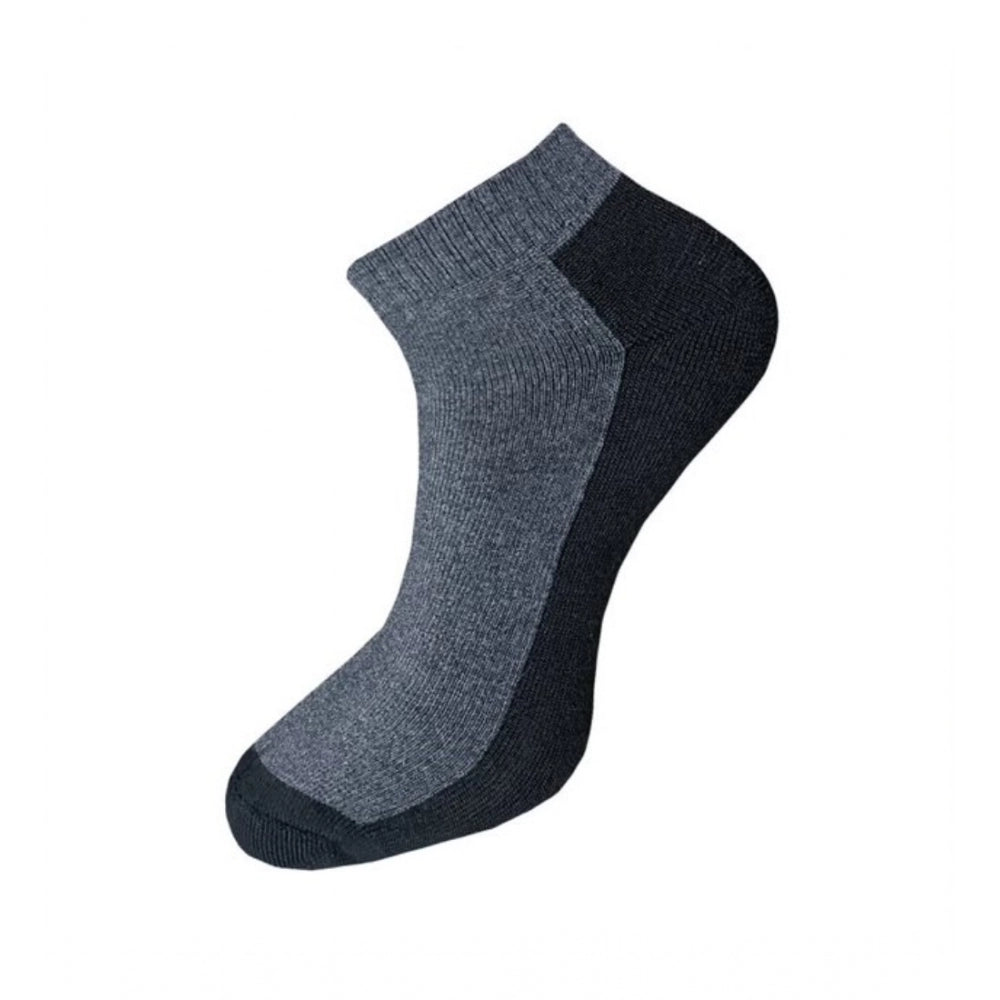 Clasymist 3_Pair Set Unisex Casual Cotton Solid Ankle Length Socks (Multicolor)