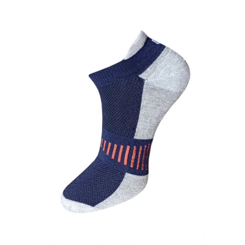 Clasymist 3_Pair Set Unisex Casual Cotton Striped Ankle Length Socks (Multicolor)