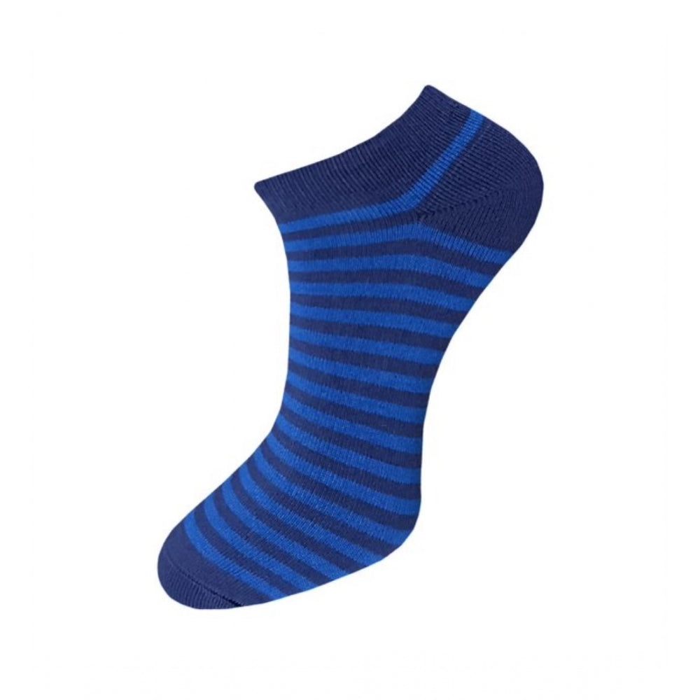 Clasymist 3_Pair Set Unisex Casual Cotton Striped Ankle Length Socks (Multicolor)