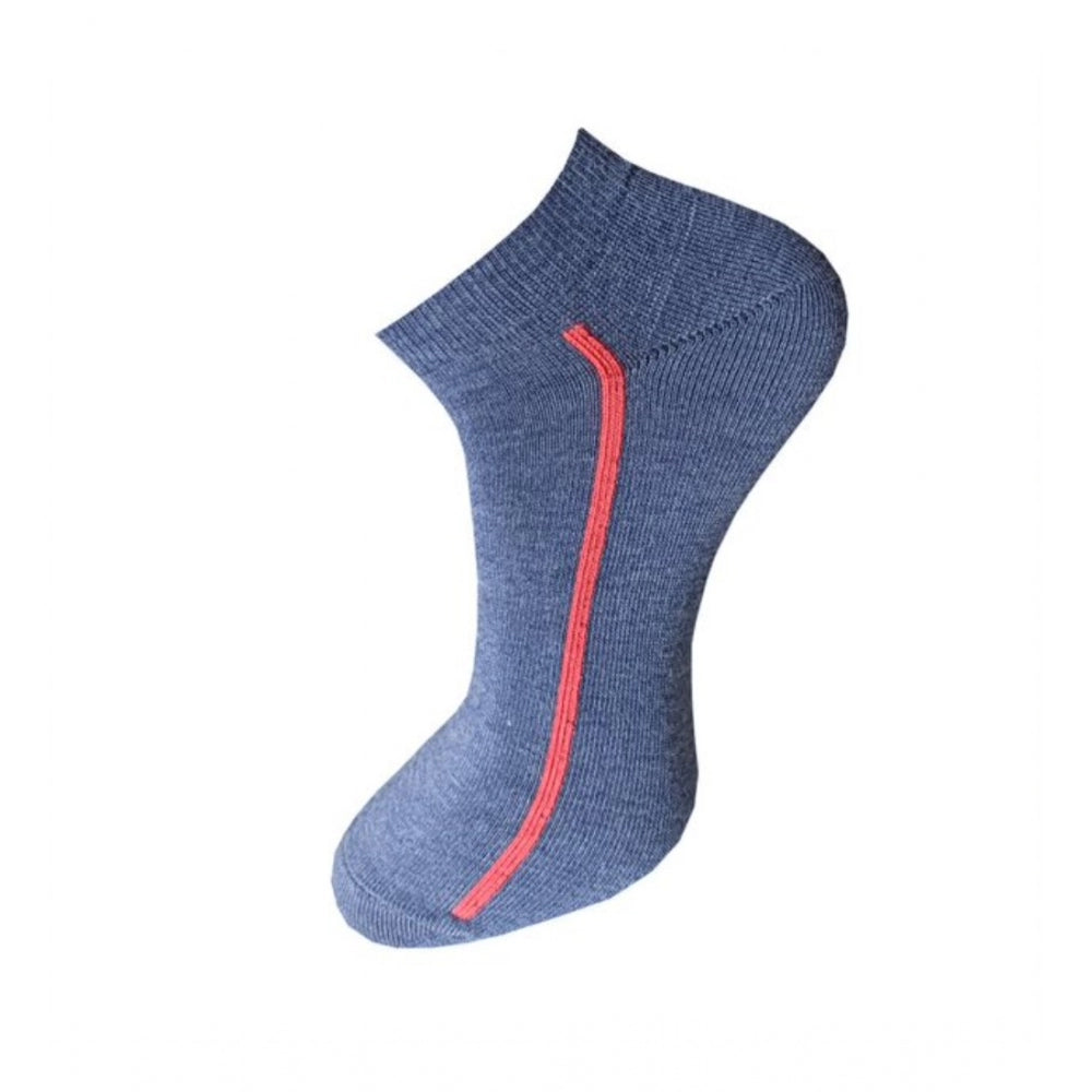 Clasymist 3_Pair Set Unisex Casual Cotton Solid Ankle Length Socks (Multicolor)