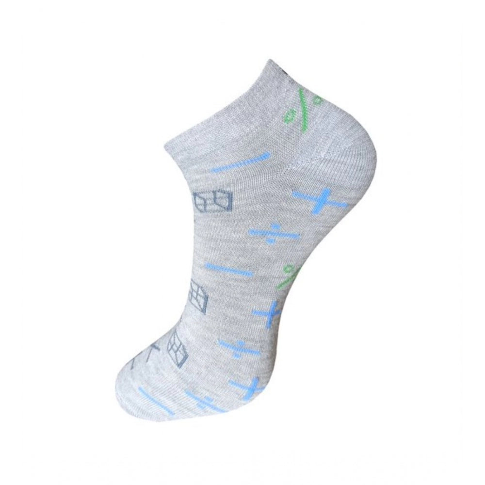 Clasymist 3_Pair Set Unisex Casual Cotton Printed Ankle Length Socks (Multicolor)