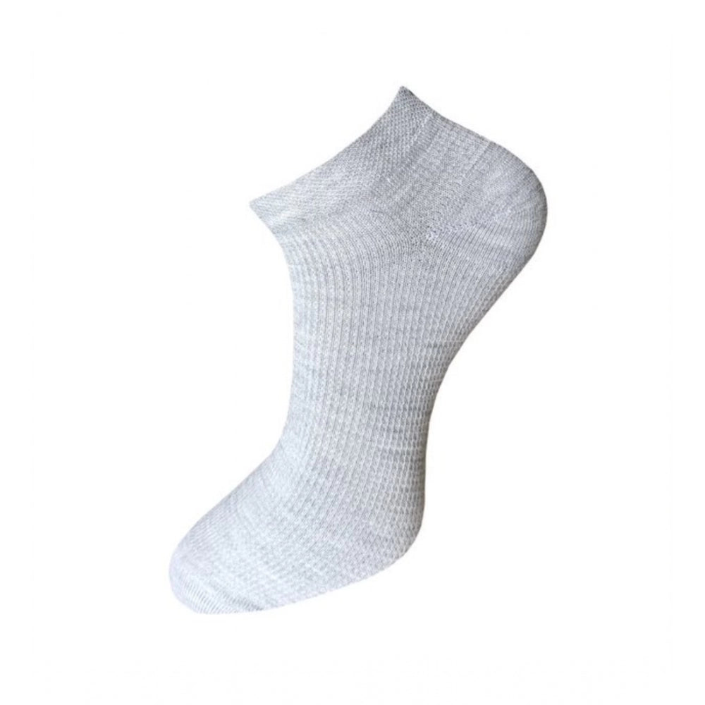 Clasymist 3_Pair Set Unisex Casual Cotton Solid Ankle Length Socks (Multicolor)