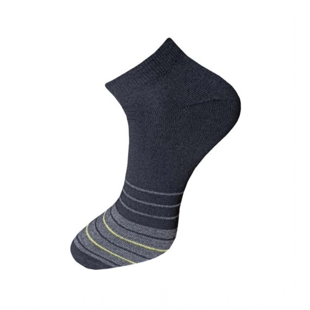 Clasymist 3_Pair Set Unisex Casual Cotton Striped Ankle Length Socks (Multicolor)