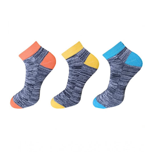 Clasymist 3_Pair Set Unisex Casual Cotton Ribbed Ankle Length Socks (Multicolor)