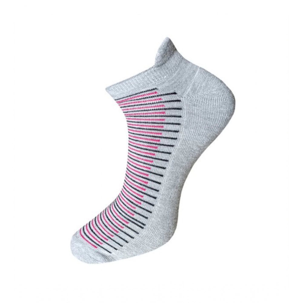 Clasymist 3_Pair Set Unisex Casual Cotton Striped Ankle Length Socks (Multicolor)