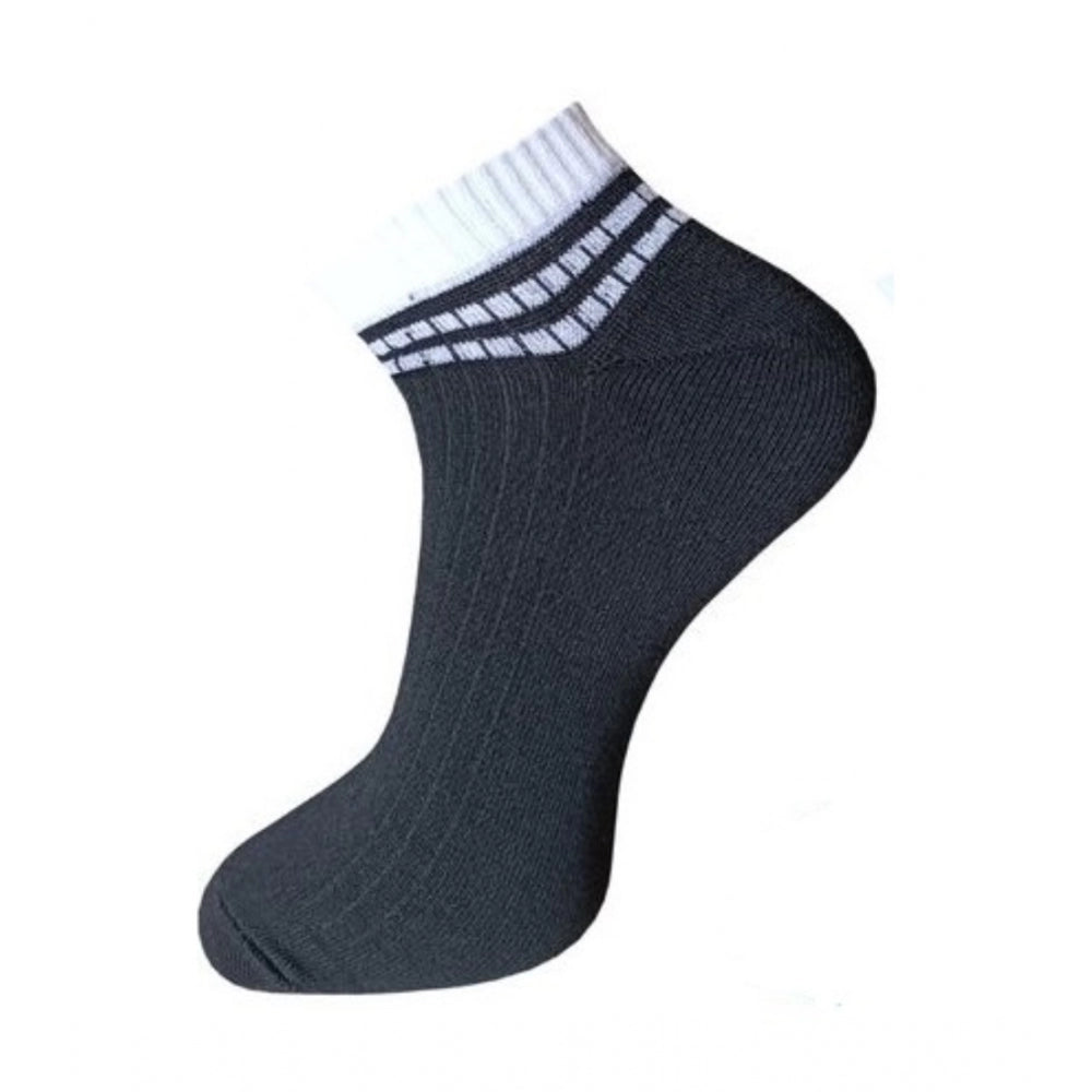 Clasymist 3_Pair Set Unisex Casual Cotton Striped Ankle Length Socks (Multicolor)