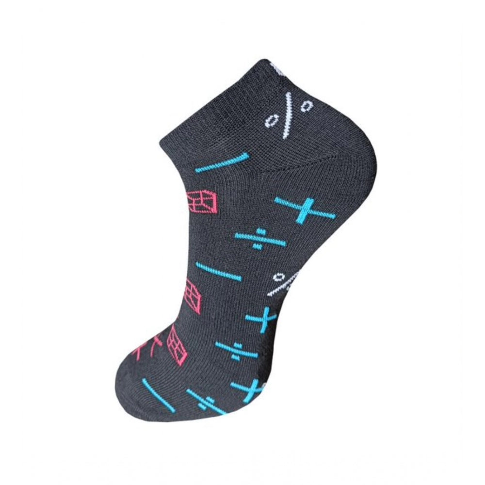 Clasymist 3_Pair Set Unisex Casual Cotton Printed Ankle Length Socks (Multicolor)