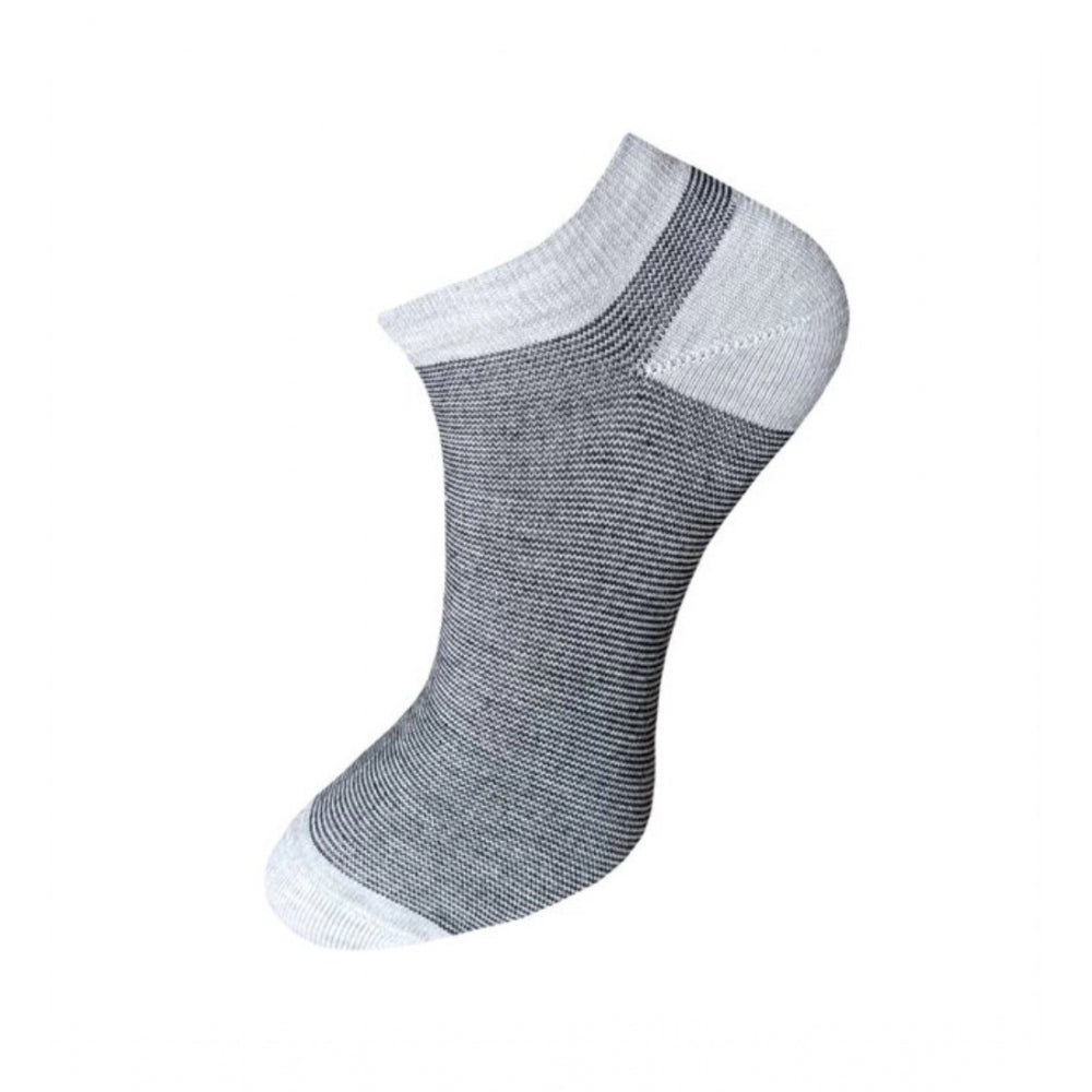 Clasymist 3_Pair Set Unisex Casual Cotton Striped Ankle Length Socks (Multicolor)