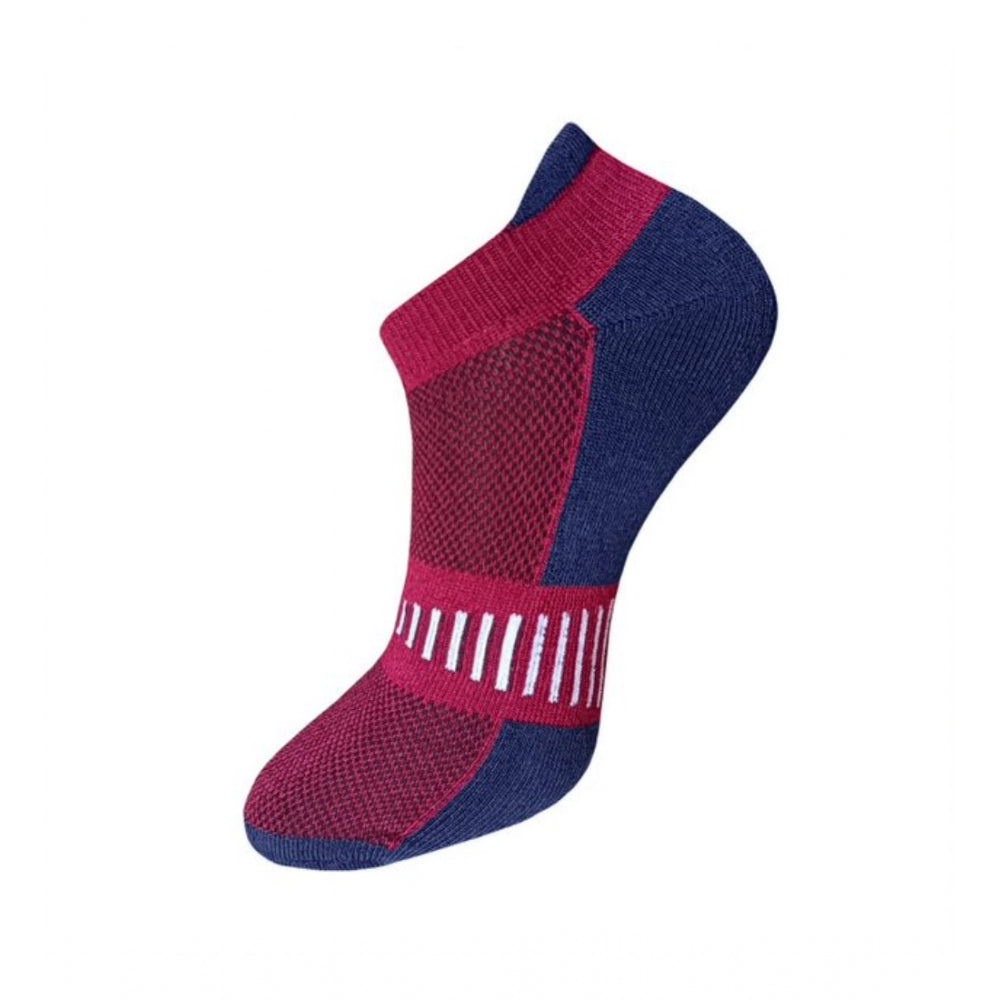 Clasymist 3_Pair Set Unisex Casual Cotton Striped Ankle Length Socks (Multicolor)