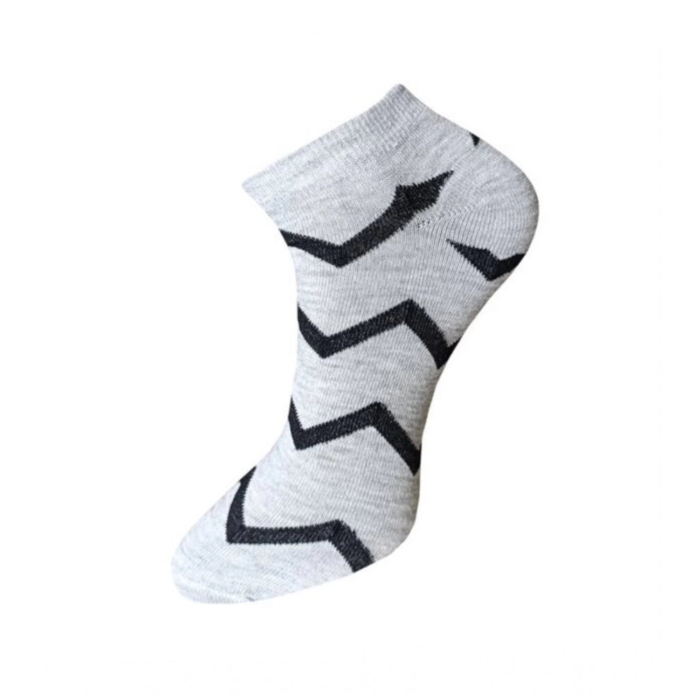 Clasymist 3_Pair Set Unisex Casual Cotton Printed Ankle Length Socks (Multicolor)