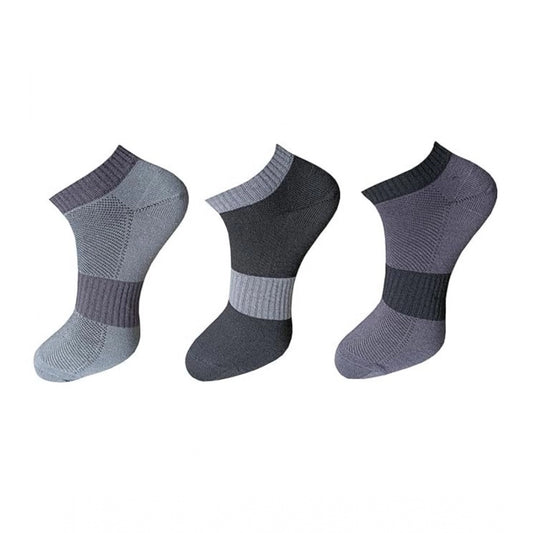 Clasymist 3_Pair Set Unisex Casual Cotton Solid Ankle Length Socks (Multicolor)