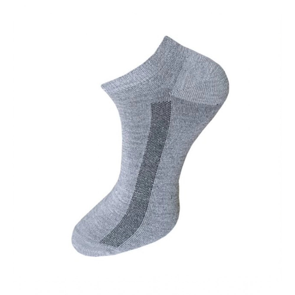 Clasymist 3_Pair Set Unisex Casual Cotton Solid Ankle Length Socks (Multicolor)