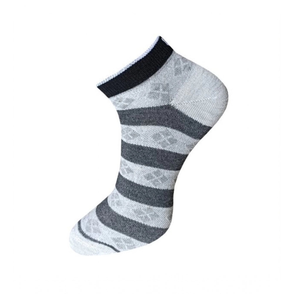 Clasymist 3_Pair Set Unisex Casual Cotton Printed Ankle Length Socks (Multicolor)