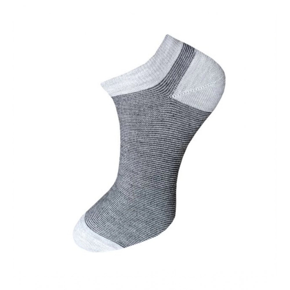 Clasymist 3_Pair Set Unisex Casual Cotton Striped Ankle Length Socks (Multicolor)