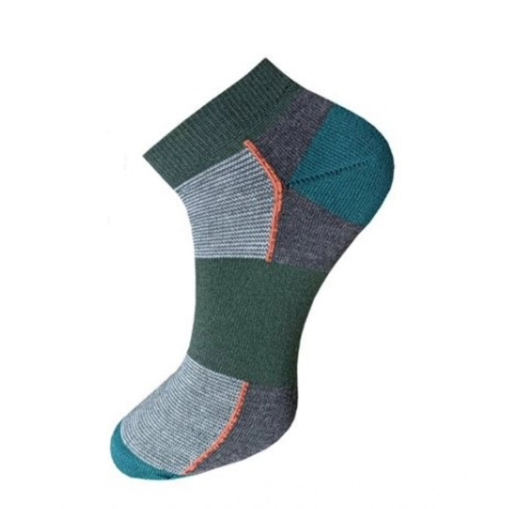 Clasymist 3_Pair Set Unisex Casual Cotton Striped Ankle Length Socks (Multicolor)