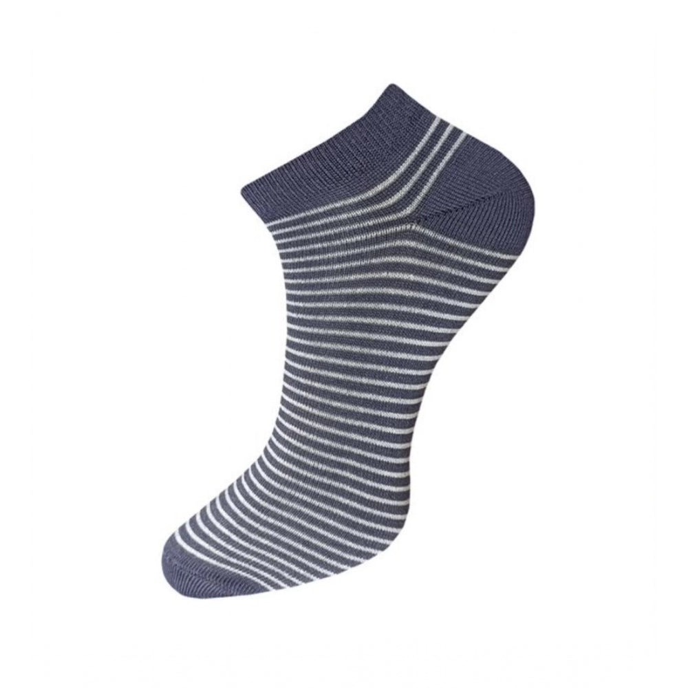 Clasymist 3_Pair Set Unisex Casual Cotton Striped Ankle Length Socks (Multicolor)