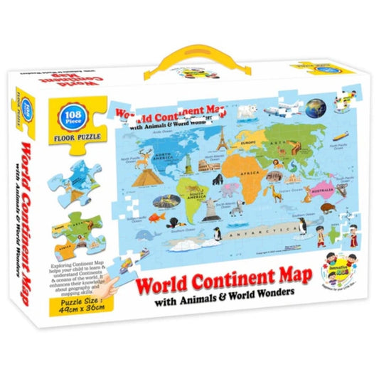 Clasymist World Continent Map | Cardboard | Educational Toys | 3+ Years