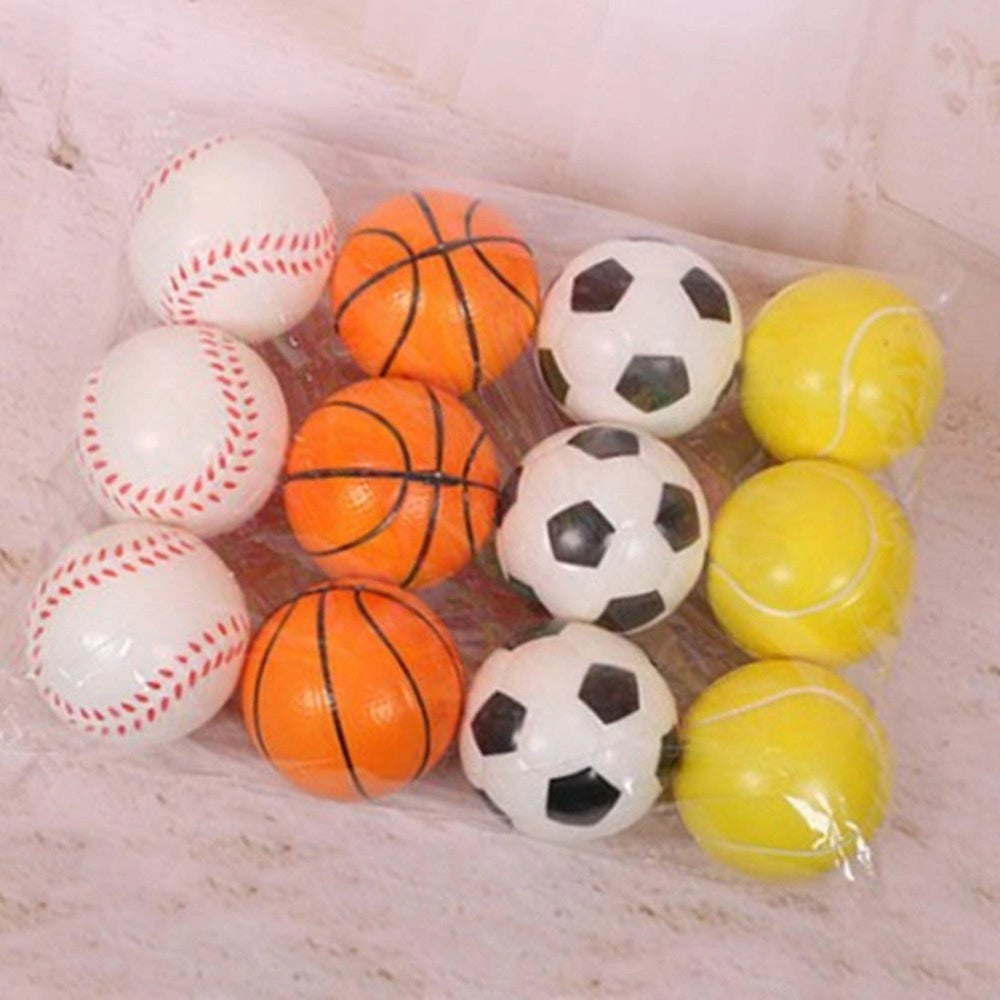 Clasymist 4_Pcs Ball Set Football + Basketball + Baseball + Tennis  | Rubber | Toys | 1+ Years