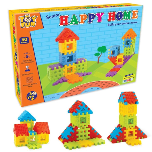 Clasymist 30_Pcs Set Happy Home Build Your Dream House | Plastic | Educational Toys | 3+ Years