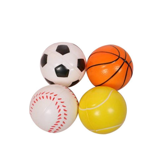 Clasymist 4_Pcs Ball Set Football + Basketball + Baseball + Tennis  | Rubber | Toys | 1+ Years