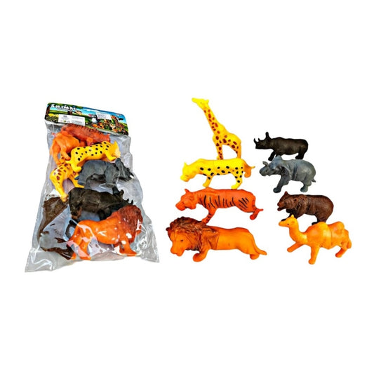 Clasymist 8_Pcs Set For Wild PVC Animals| Cardboard | Toys | 5+ Years