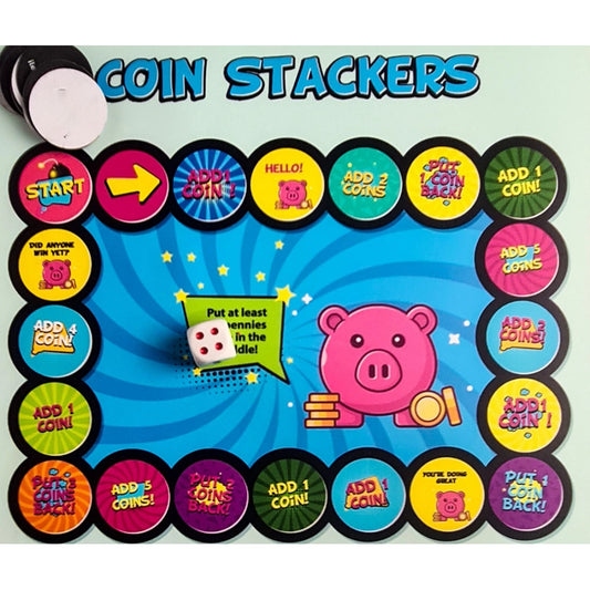 Clasymist Coin stacker Wooden Board Game Toys (MultiColor)